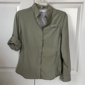 Columbia Sage Green PFG “Tamiami” Long Sleeve Shirt Wmns Size XS